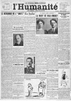 Centenaire du PCF, au jour le jour : L'Humanité du mardi 26 octobre 1920