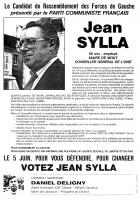 Tract « Jean Sylla, le candidat du rassemblement des forces de gauche présenté par le Parti communiste » - Élections législatives sur la 7e circonscription de l'Oise, 5 juin 1988