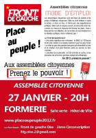 Affiche d'invitation à l'assemblée citoyenne de Formerie - 27 janvier 2012