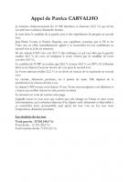 Appel de Patrice Carvalho à l'issue du 1er tour des Législatives - 11 juin 2012