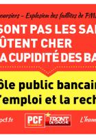 Affiche « Pôle public bancaire pour l'emploi et la recherche » - Oise, 4 décembre 2012