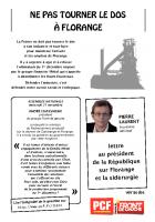 Tract sur la sidérurgie et Florange - Oise, 30 novembre 2012