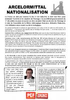 Tract pour l'industrie et la nationalisation de Florange - Oise, 7 décembre 2012