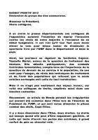Déclaration du groupe des élu-e-s communistes du Conseil général à propos du budget primitif 2013 - Oise, 20 décembre 2012