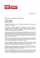 Lettre ouverte de Thierry Aury aux parlementaires socialistes de l'Oise - 26 février 2013