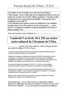 Forum social de l'Oise-Tract - Clermont, 5 avril 2013