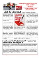 Journal des communistes du Bassin creillois - Section PCF de Creil-Nogent-sur-Oise, mai 2013