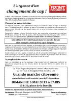 Tract Front de gauche appelant à participer à la grande marche citoyenne pour la VIe République - Clermont, 20 avril 2013