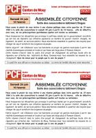 Tract appelant à participer à l'assemblée citoyenne sur le projet municipal - Section PCF du canton de Mouy, juin 2013