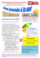Tract pour la journée à la mer 2013-Version Pont-Sainte-Maxence-Diffusion internet - Berck-Plage, 24 août 2013