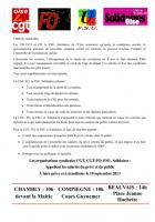 Tract unitaire appelant à participer à la Journée nationale d'action interprofessionnelle du 10 septembre - Oise, 30 août 2013