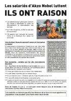 Tract pour soutenir l'action des Akzo Nobel - Montataire-Thiverny, 27 septembre 2013