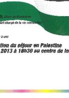 3 octobre, Montataire - Restitution du séjour en Palestine