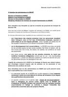 Courrier de Thierry Aury et Fatima Lefranc à l'attention des administrateurs du Syndicat mixte de l'aéroport de Beauvais-Tillé (SMABT) - 4 novembre 2013