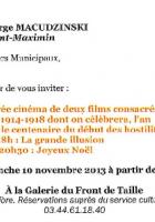 Semaine « Devoir de mémoire »-Soirée cinéma-Invitation - Saint-Maximin, 10 novembre 2013