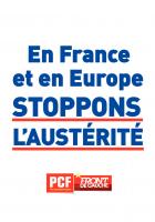 Affiche PCF contre l'austérité en France et en Europe - 13 novembre 2013