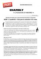 Tract de la liste Front de gauche annonçant la réunion publique du 17 décembre - Chambly, 4 décembre 2013