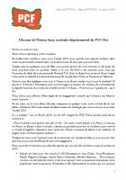 Discours prononcé par Thierry Aury à l'occasion des vœux du PCF Oise - Creil, 3 janvier 2014