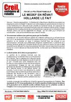 Tract de campagne de la liste « Creil, solidaire et rebelle » intitulé « Le Medef en rêvait, Hollande le fait » - Creil, 12 février 2014