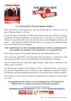 Communiqué de la liste « L'humain d'abord » - Crépy-en-Valois, 24 mars 2014