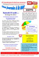 Tracts par secteur géographique « 20e journée à la mer » pour diffusion internet - Dieppe, 23 août 2014