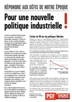 4 PAGES - Pour une nouvelle politique industrielle ! 