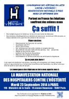 23 septembre, Paris - Manifestation nationale des hospitaliers contre l'hôstérité