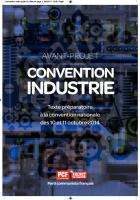 Avant-projet de la convention Industrie - Texte préparatoire à la convention PCF des 22 et 23 novembre 2014