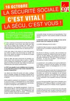 Journée nationale d'action interprofessionnelle pour la reconquête de la Sécurité sociale-Tract CGT - France, 16 octobre 2014