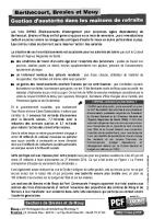 Tract « Berthecourt, Bresles et Mouy : gestion d'austérité dans les maisons de retraite » - Sections PCF de Bresles et Mouy, 21 novembre 2014