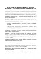 Motion déposée par le groupe Communiste et Républicain relative à la situation des hôpitaux publics de l'Oise - Conseil départemental de l'Oise, séance plénière du 25 juin 2015