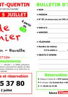 Tract-Bulletin d'inscription au vide-grenier [versions couleur et n&b] - Section PCF de Bresles, 5 juillet 2015