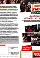 Tract de campagne de l'Humain d'abord « Avec le Front de gauche, un travail et un vrai salaire pour tous ! - Élection régionale Nord-Pas-de-Calais-Picardie, 16 octobre 2015