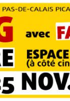 Bandeau de campagne de l'Humain d'abord « Meeting départemental »  - Oise, élection régionale Nord-Pas-de-Calais-Picardie, 13 novembre 2015