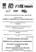 Tract « Projet de loi travail : amplifier la mobilisation face au déni de démocratie ! » - Creillois, 19 avril 2016