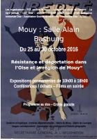 Flyer « Résistance et déportation dans l'Oise et la région de Mouy » - Mouy, du 25 au 30 octobre 2016