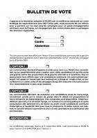Bulletin de vote de la consultation des communistes - France, 24 au 26 novembre 2016
