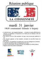 31 janvier, Erquery - Emmaüs-LDH-Attac-Rencontre publique « La citoyenneté »