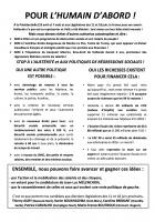 Tract « Pour l'Humain d'abord - Marche pour la 6e République » - Oise, 11 mars 2017