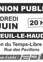 Affichette « Réunion publique à Nanteuil-le-Haudouin » - 4e circonscription, 2 juin 2017
