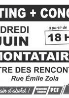 Affichette « Meeting + concert à Montataire » - 3e circonscription, 9 juin 2017
