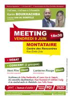 Flyer « Meeting + concert à Montataire » - 3e circonscription, 9 juin 2017