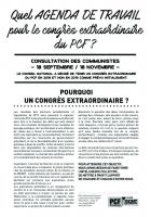 Consultation des communistes « Quel agenda de travail pour le congrès extraordinaire du PCF ? »-Version Impression - Septembre, octobre 2017