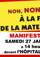 27 janvier, Creil - Comité de défense-Manifestation contre la fermeture de la maternité