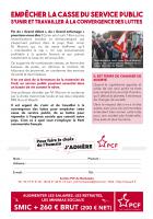Tract « Empêcher la casse du service public, s'unir et travailler à la convergence des luttes » - PCF Montataire, 26 mars 2019
