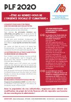 Tract « PLF 2020 : être au rendez-vous de l'urgence sociale et climatique » - ADECR Oise, 19 octobre 2019