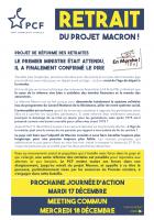 Tract « Retrait du projet Macron ! » - PCF Oise, 12 décembre 2019