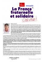 Lettre de Fabien Roussel aux Français·e·s : « La France fraternelle et solidaire, c'est vous ! »