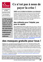 Tract-pétition « Ce n'est pas à nous de payer la crise » - PCF Valois, 28 mai 2020