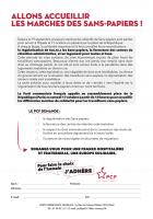 Tract « Allons accueillir les marches de sans-papiers ! » - PCF, 17 octobre 2020